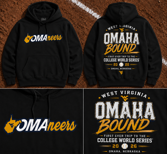 West Virginia Mountaineers 2026 Baseball Men’s College World Series Omaneers Hoodie