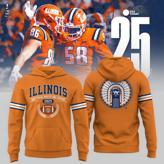 ILLINOIS – LIBERTY MUTUAL MUSIC CITY BOWL CHAMPIONS 2025 Hoodie