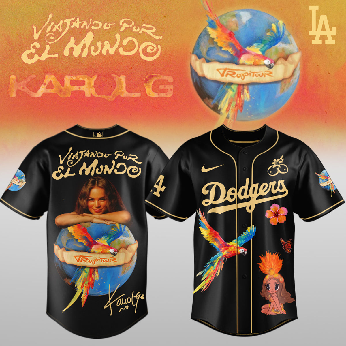 Karol G x Baseball – Nos Vamos de Tour JERSEY(All Team )