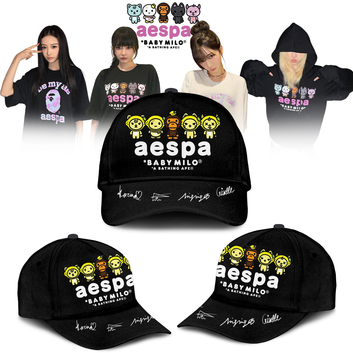 .aespa x BAPE signed Hoodie