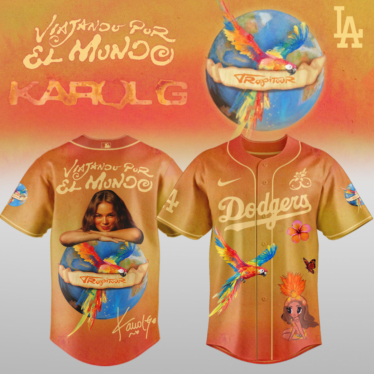 Karol G x Baseball – Nos Vamos de Tour JERSEY(All Team )