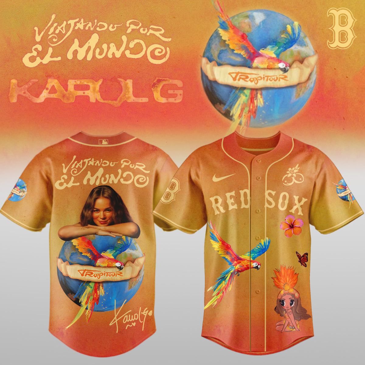 Karol G x Baseball – Nos Vamos de Tour JERSEY(All Team )