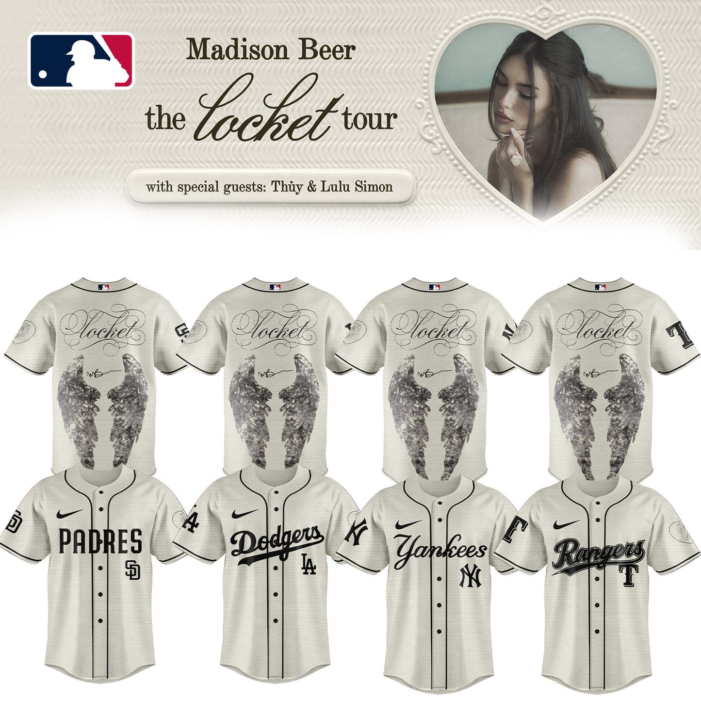.Baseball US x Madison Beer The Locket Tour Jersey