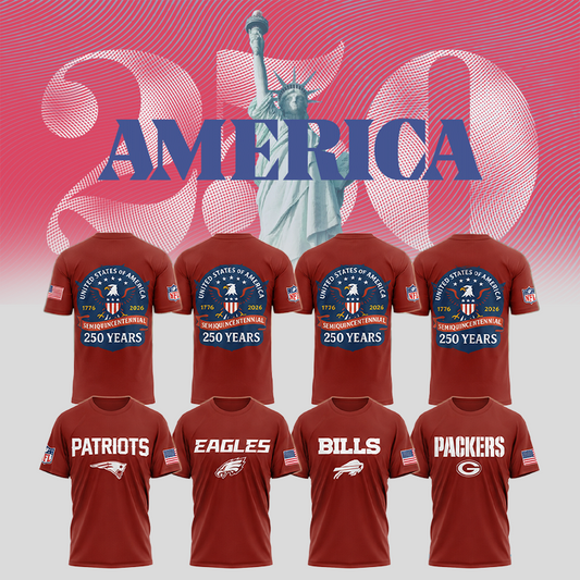 All Team Football America 250 TShirt, Gifts For Fans