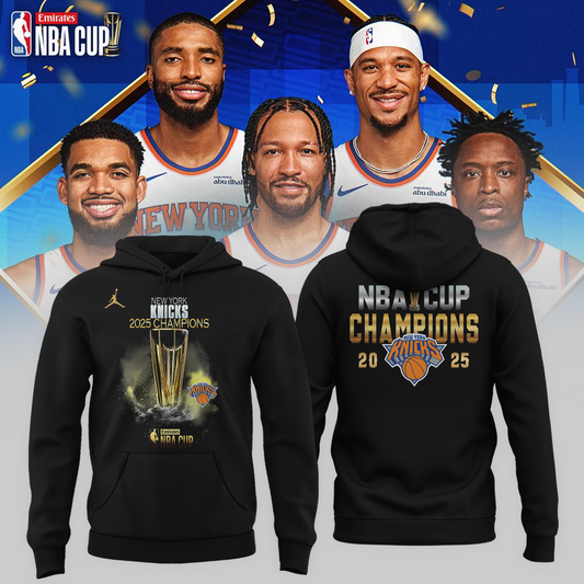 New York Knicks 2025 Cup Champions Hoodie