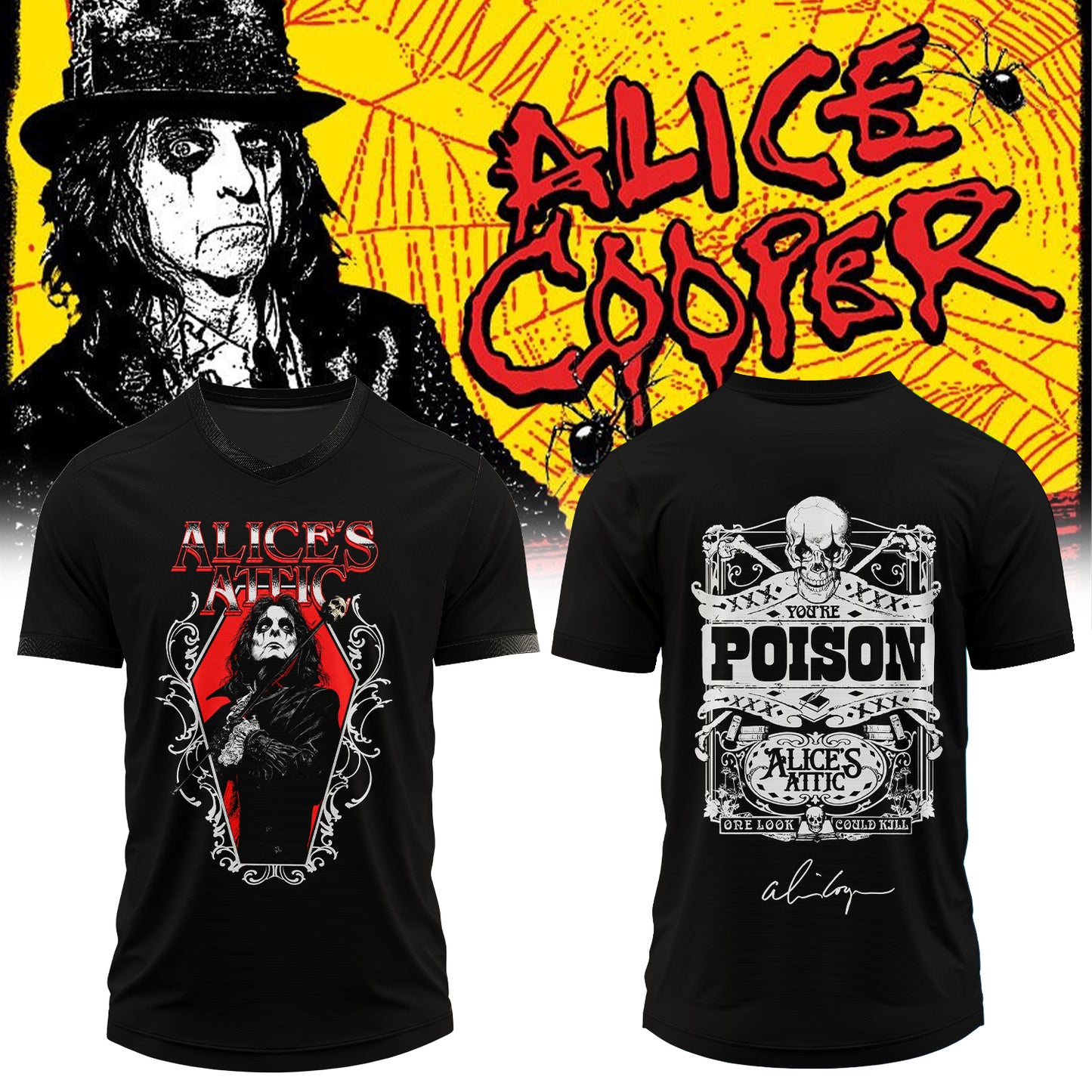 ,,.Alice Cooper “Alice’s Attic Tour” 2026 Signed – Jersey