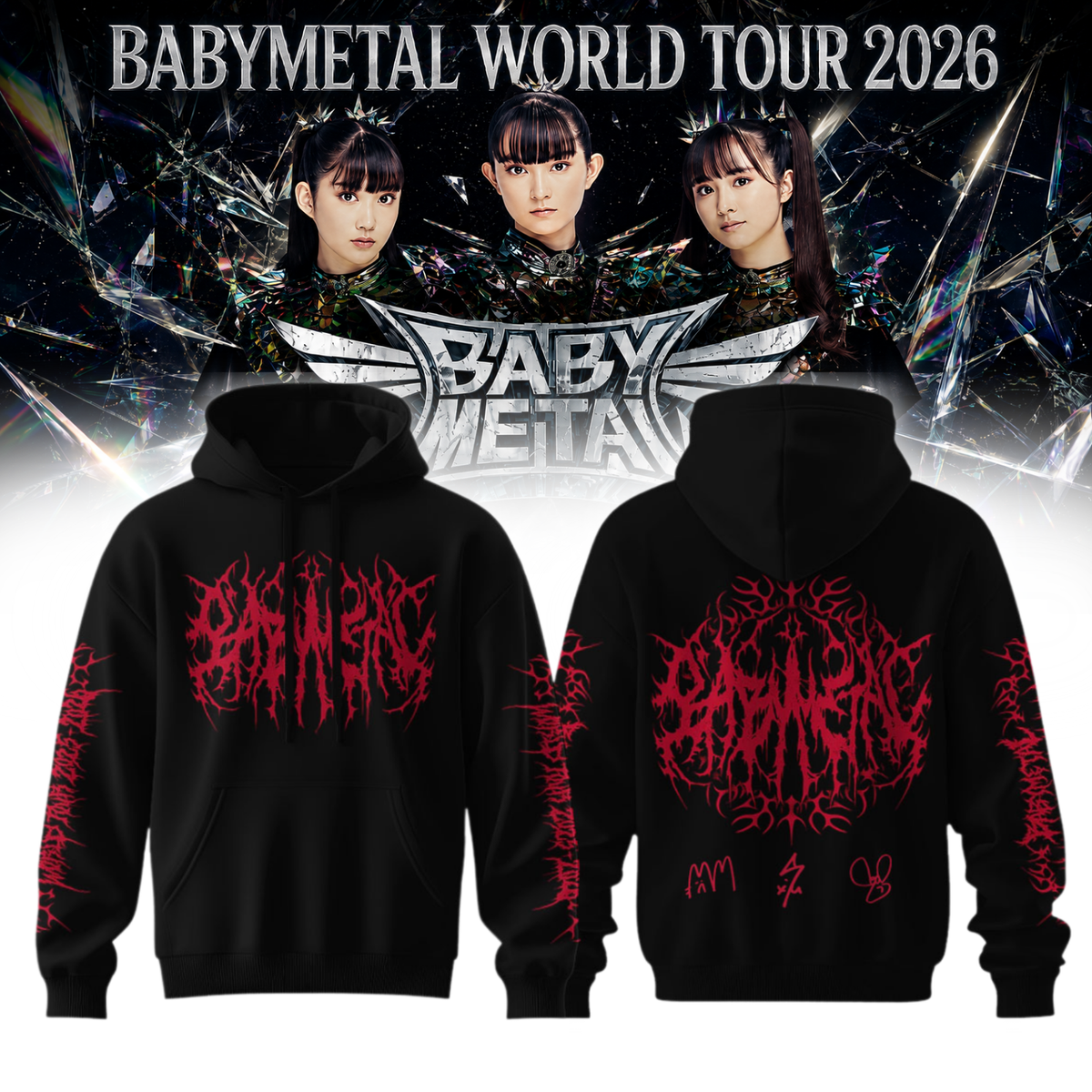 BABYMETAL “WORLD TOUR 2026” Signature Limited Edition – Hoodie