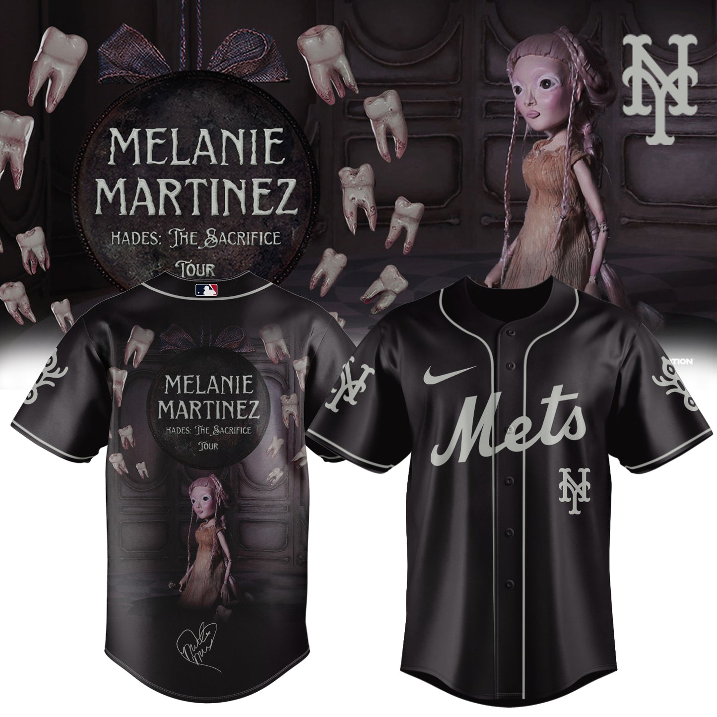 ,,Baseball X Melanie Martinez ”HADES: THE SACRIFICE TOUR 2026” Limited Edition Signature – Jersey 1