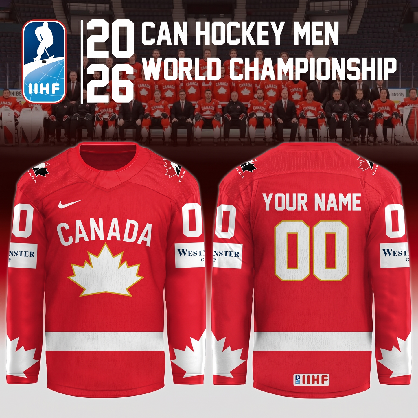 Hockey Canada IIHF 2026 World Championship Jersey Limited Edition Red