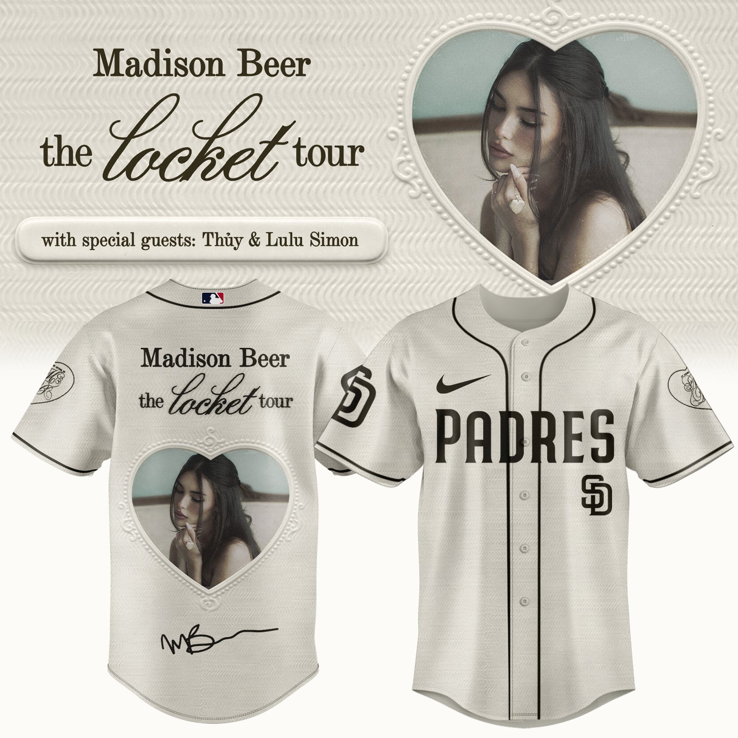 .Baseball US x Madison Beer The Locket Tour Jersey