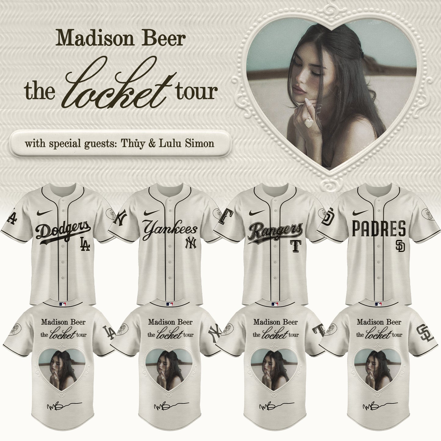 .Baseball US x Madison Beer The Locket Tour Jersey