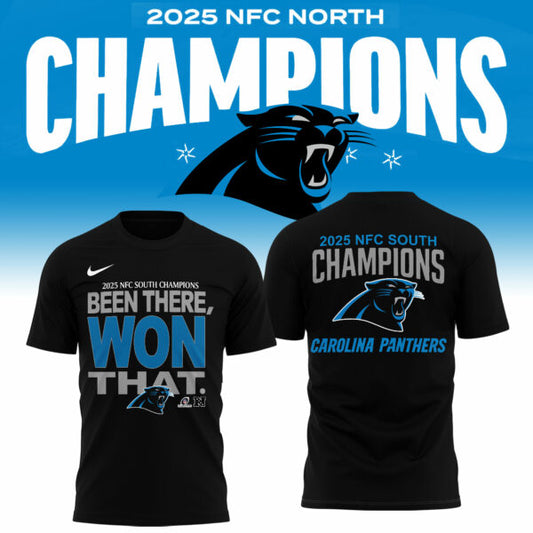 .Carolina Panthers 2025 NFC North Division Champions Limited Edition Shirt