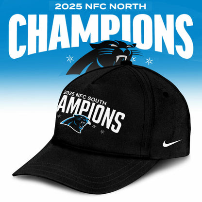 .Carolina Panthers 2025 NFC North Division Champions Limited Edition Zip Hoodie