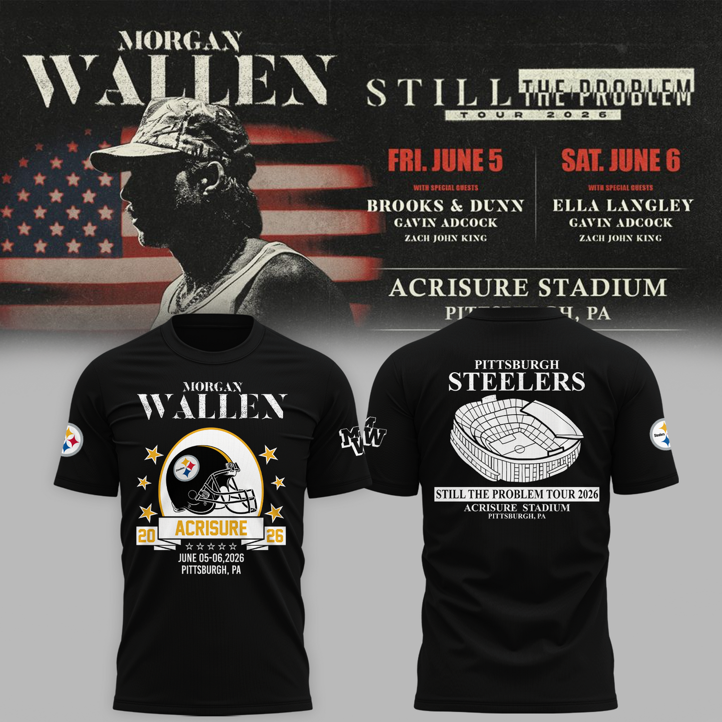 🔥 MW x Pittsburgh Stadium Tour 2026 Limited Edition T-Shirt