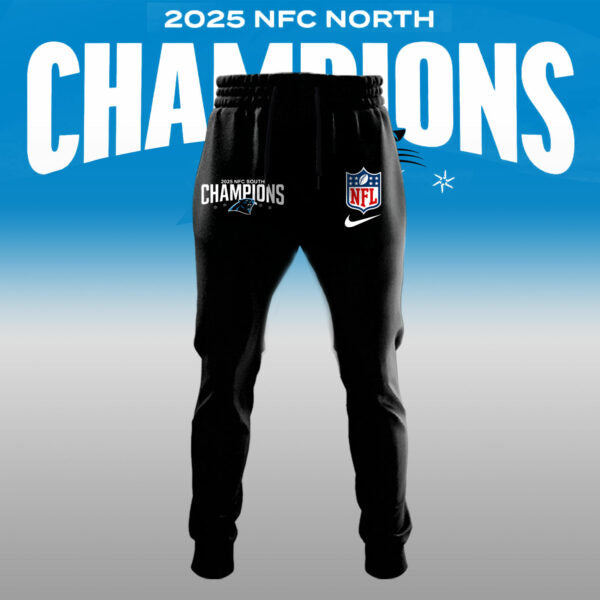 .Carolina Panthers 2025 NFC North Division Champions Limited Edition Zip Hoodie