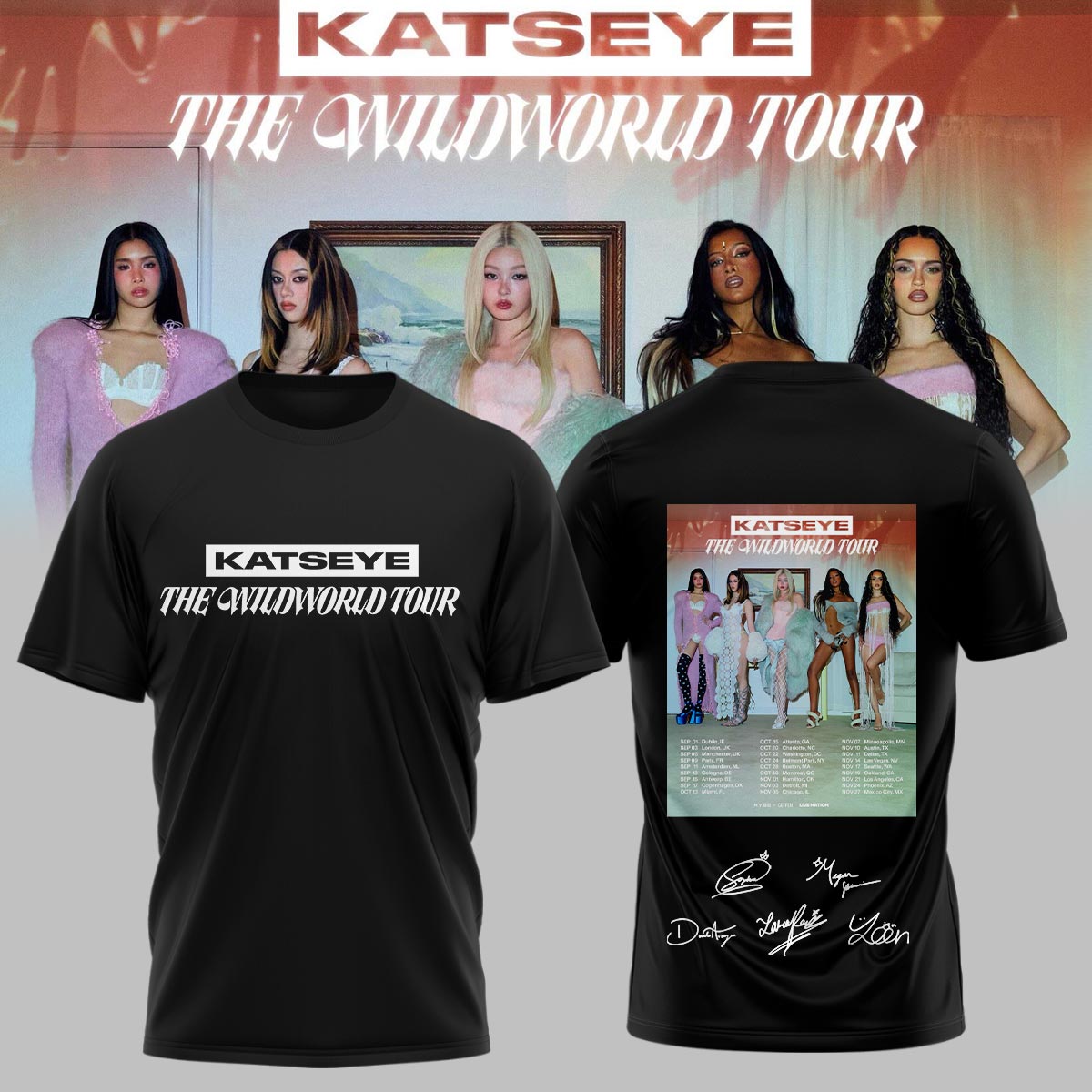 ..KATSEYE THE WILDWORLD TOUR TShirt