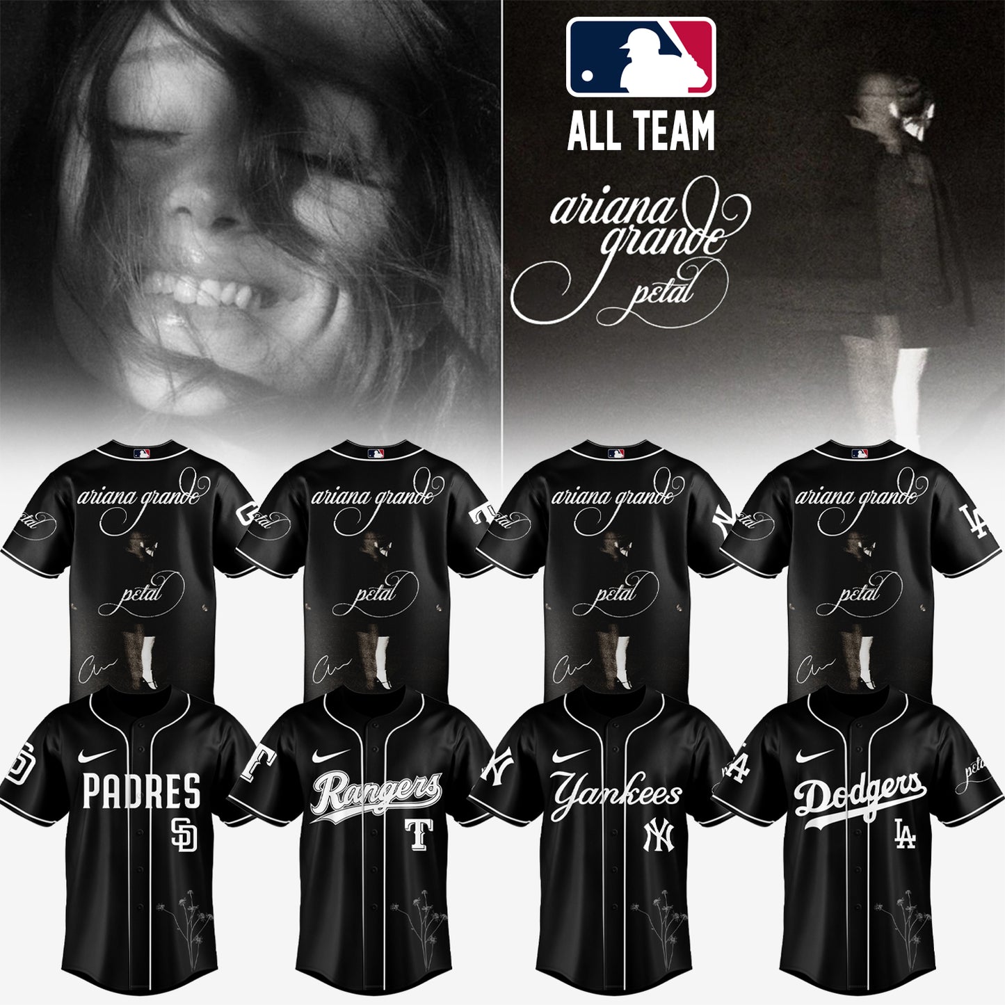 Baseball x Ariana Grande’s Petal Album Jersey