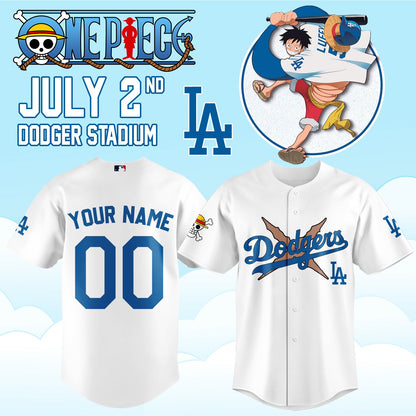 ONE PIECE Night with the Los Angeles Dogger 2026 Jersey 1 (Custom Name & Number)