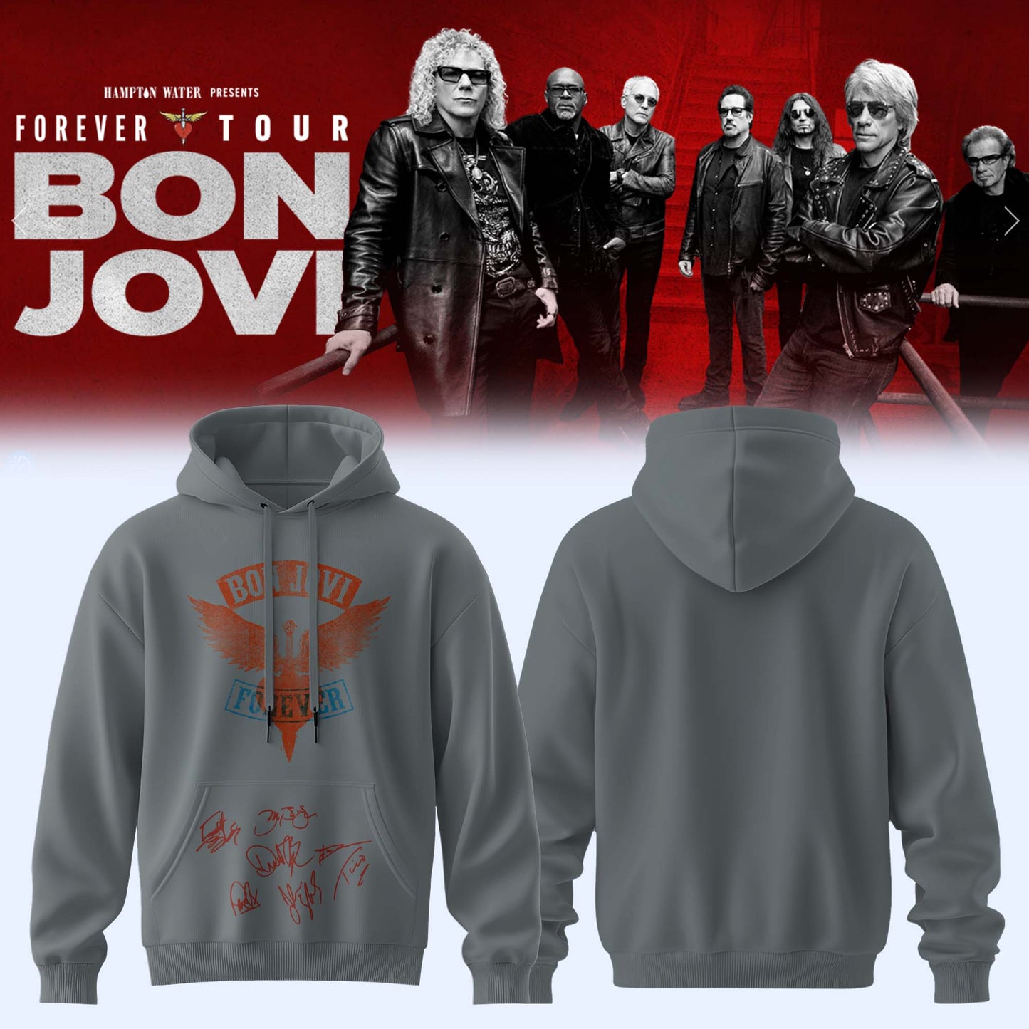 ,BON JOVI “Forever Tour” Signature Collection Limited Edition – Hoodie