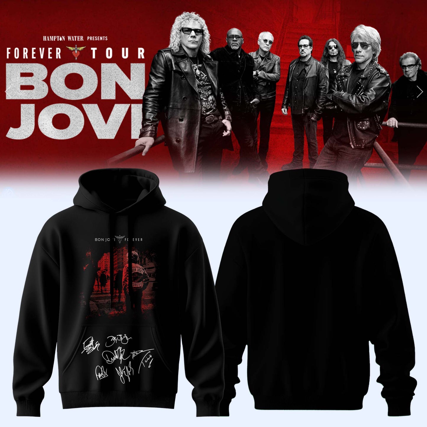 ,BON JOVI “Forever Tour” Signature Collection Limited Edition – Hoodie