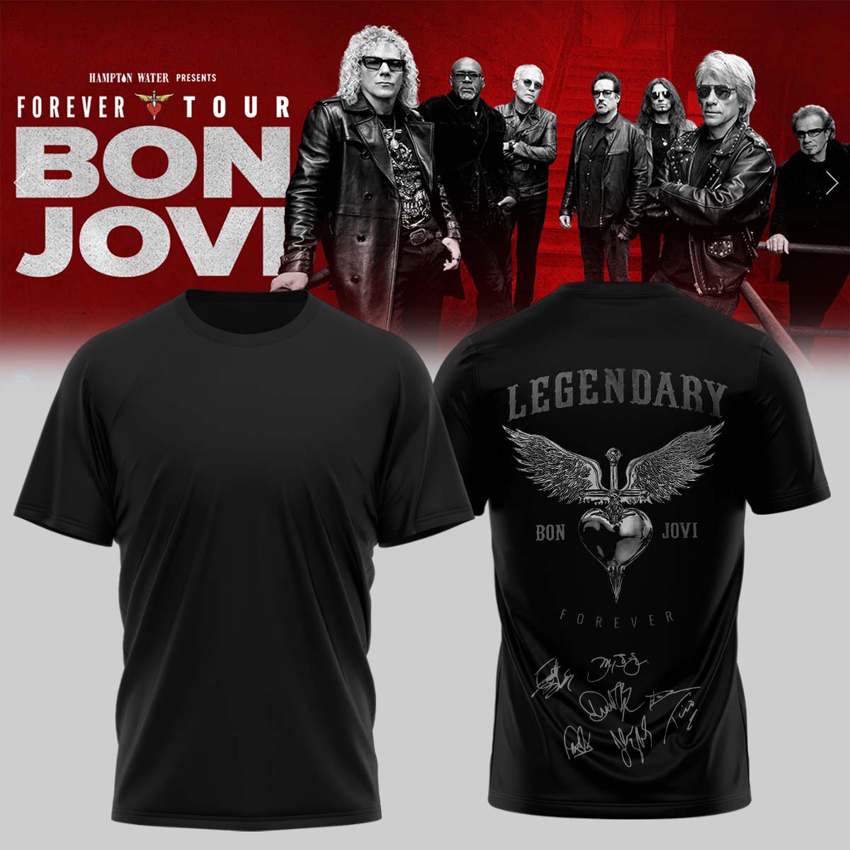 BON JOVI “Forever Tour” Signature Collection Limited Edition – Tshirt