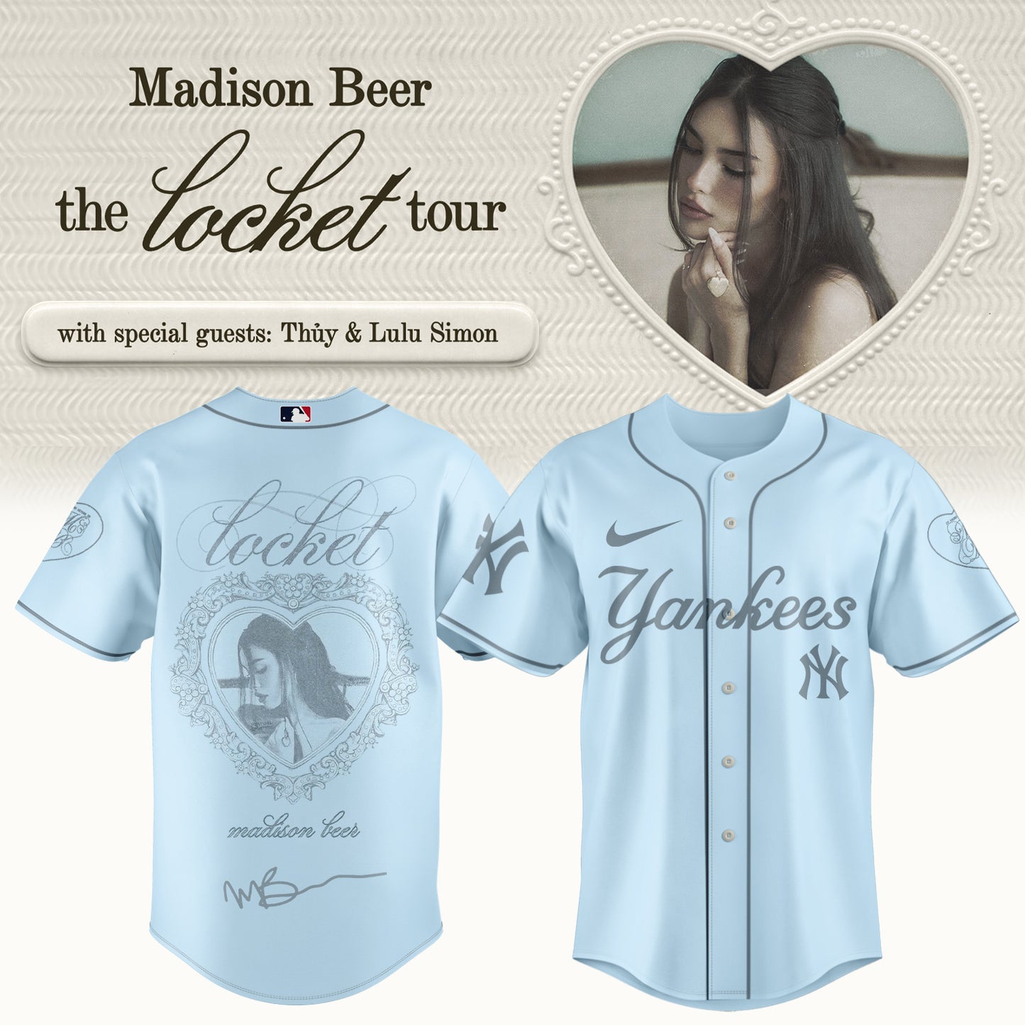 .Baseball US x Madison Beer The Locket Tour Jersey