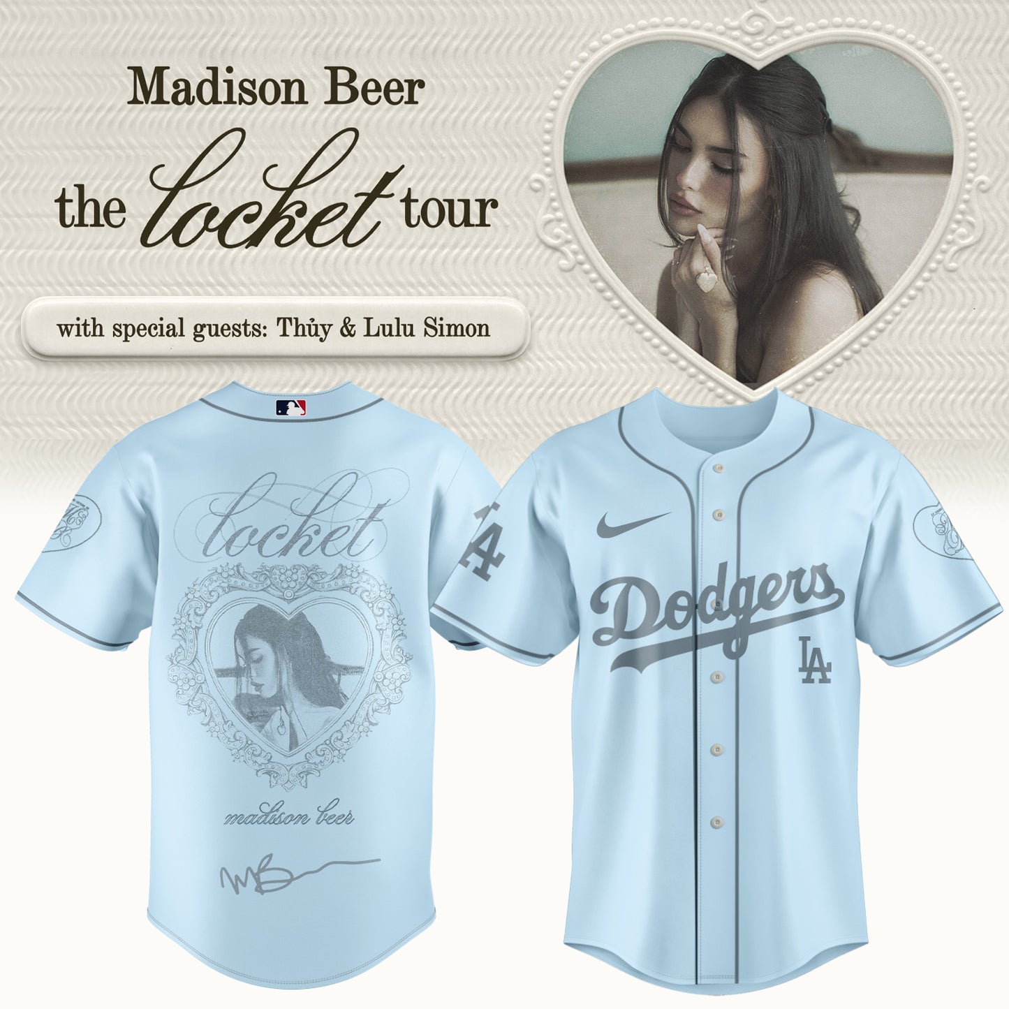 .Baseball US x Madison Beer The Locket Tour Jersey