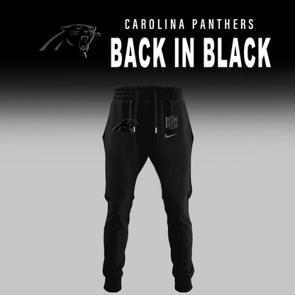 Carolina Panthers Back In Black Half Zip Hoodie