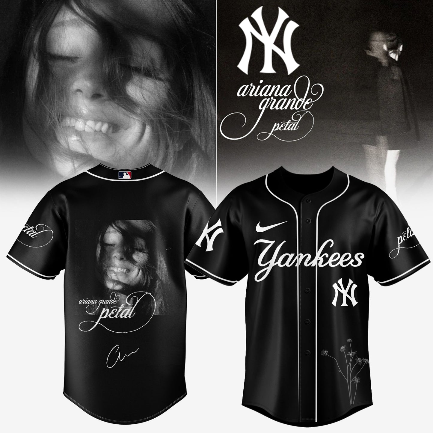 Baseball x Ariana Grande’s Petal Album Jersey
