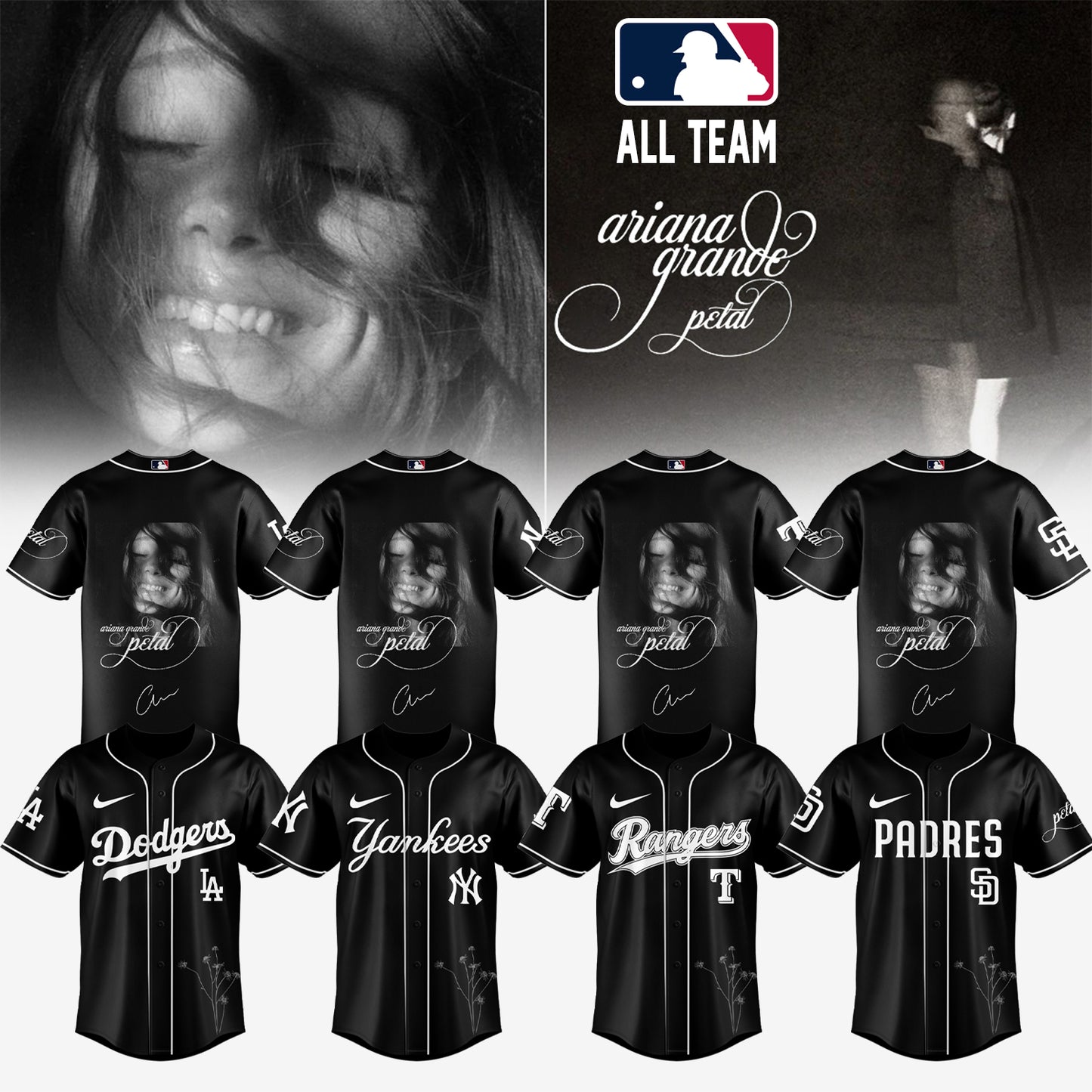 Baseball x Ariana Grande’s Petal Album Jersey
