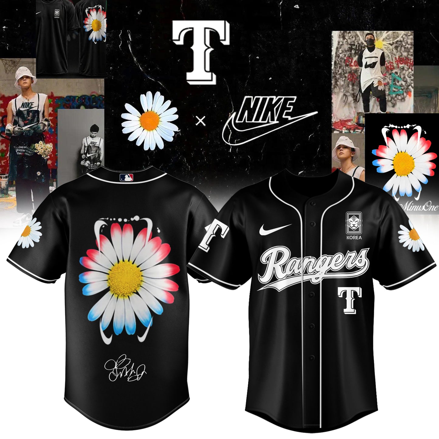 ..G-Dragon’s PEACEMINUSONE x Baseball Fullteam Jersey