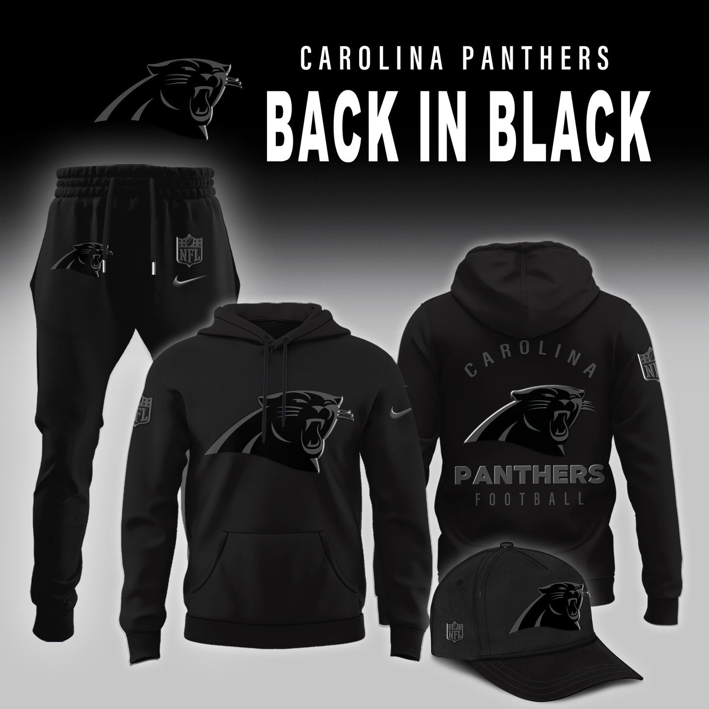 Carolina Panthers 2025 Back In Black Limited Edition Hoodie