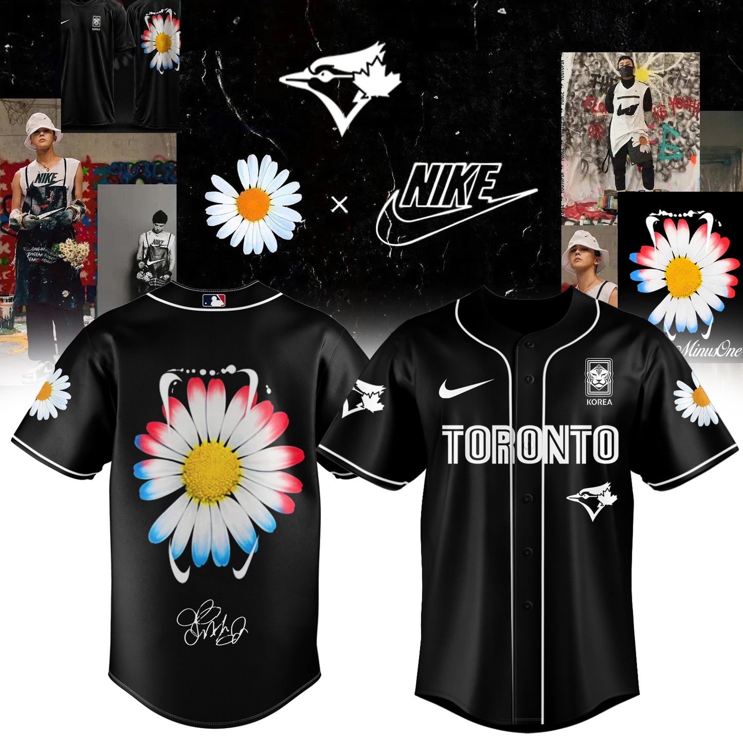..G-Dragon’s PEACEMINUSONE x Baseball Fullteam Jersey