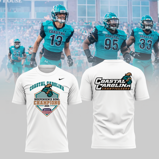 COASTAL CAROLINA – CHAMPIONS 2025  RADIANCE TECHNOLOGIES INDEPENDENCE BOWL TShirt
