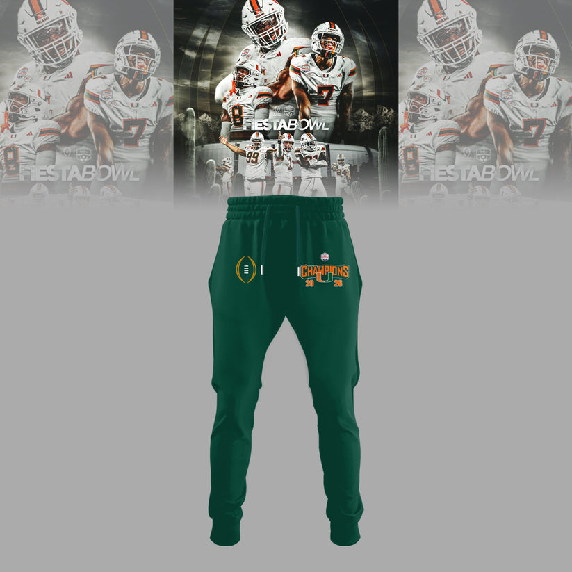 Miami Hurricanes College Football Playoff 2025 Fiesta Bowl Champions Combo T-Shirt