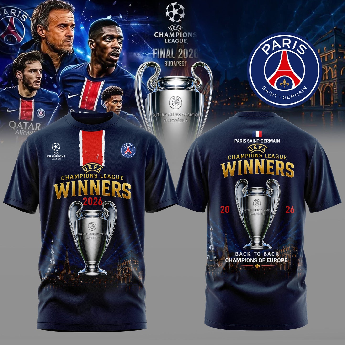_ UEFA Champions League Winners 2026 Edition Tee