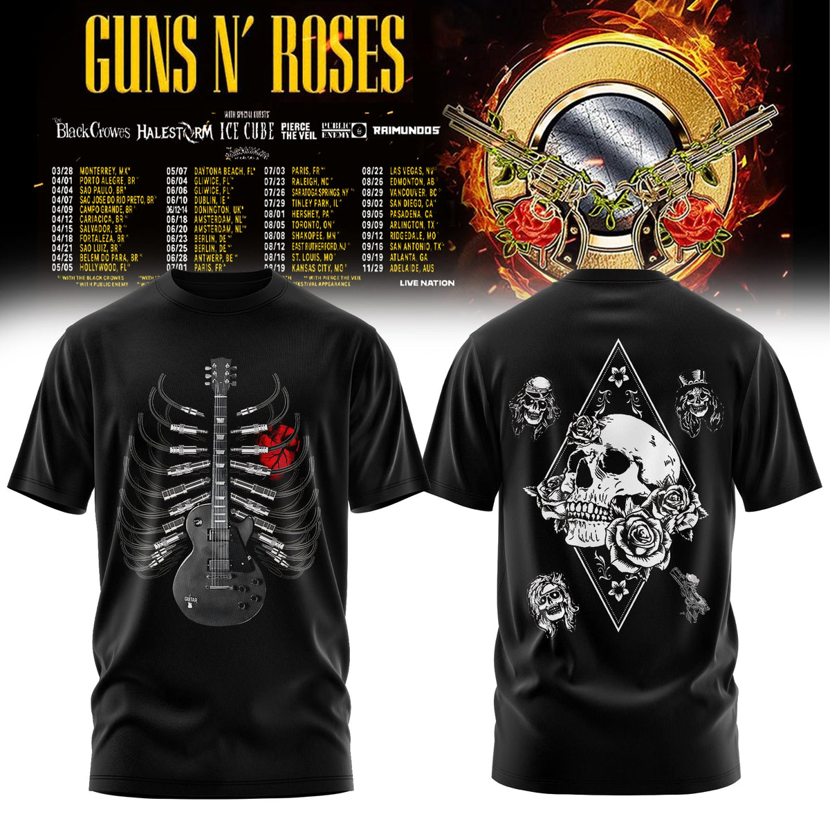 _Guns N’ Roses 2026 TOUR T-SHIRT IS HERE – LIMITED EDITION 🔥