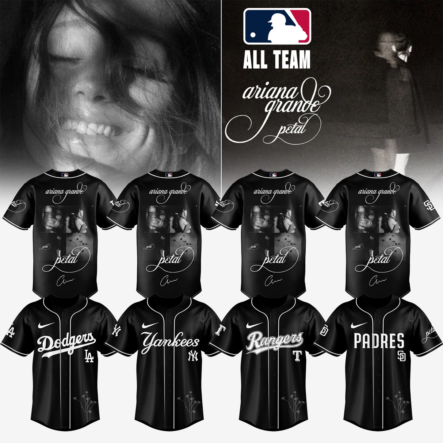Baseball x Ariana Grande’s Petal Album Jersey