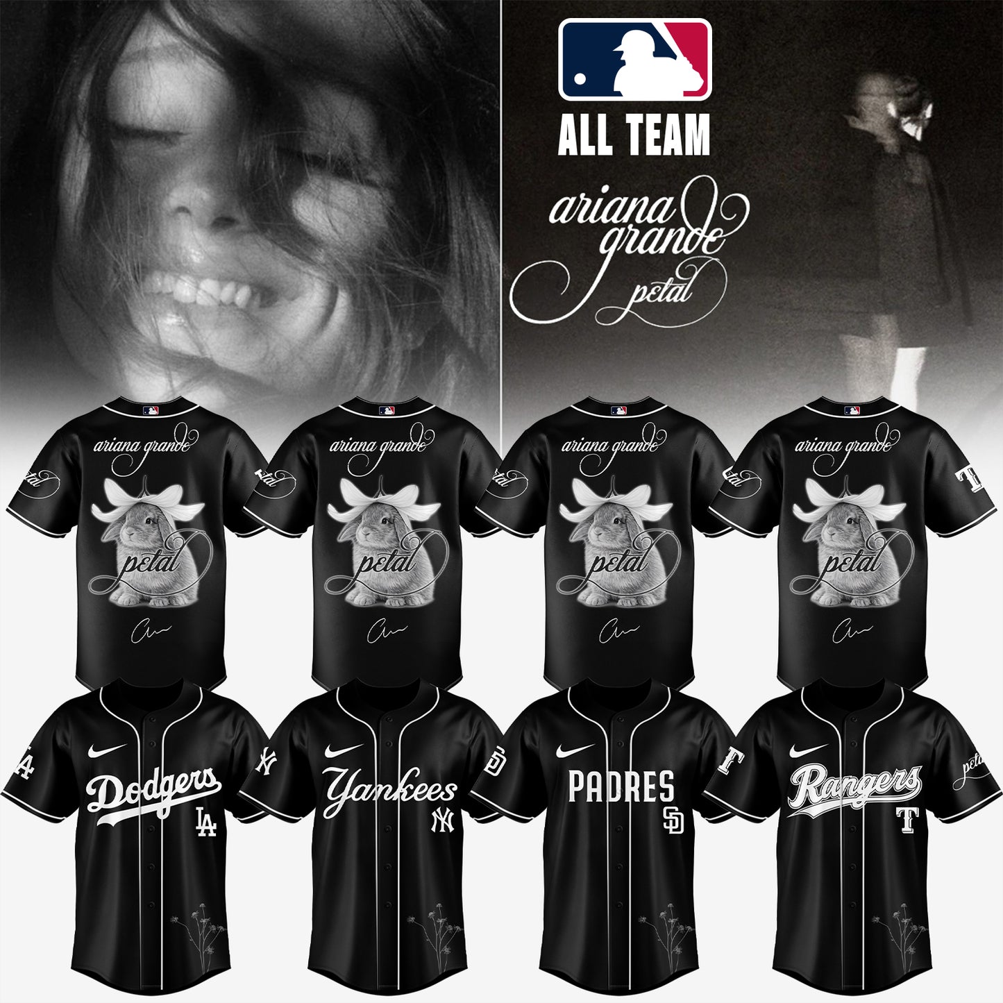 Baseball x Ariana Grande’s Petal Album Jersey