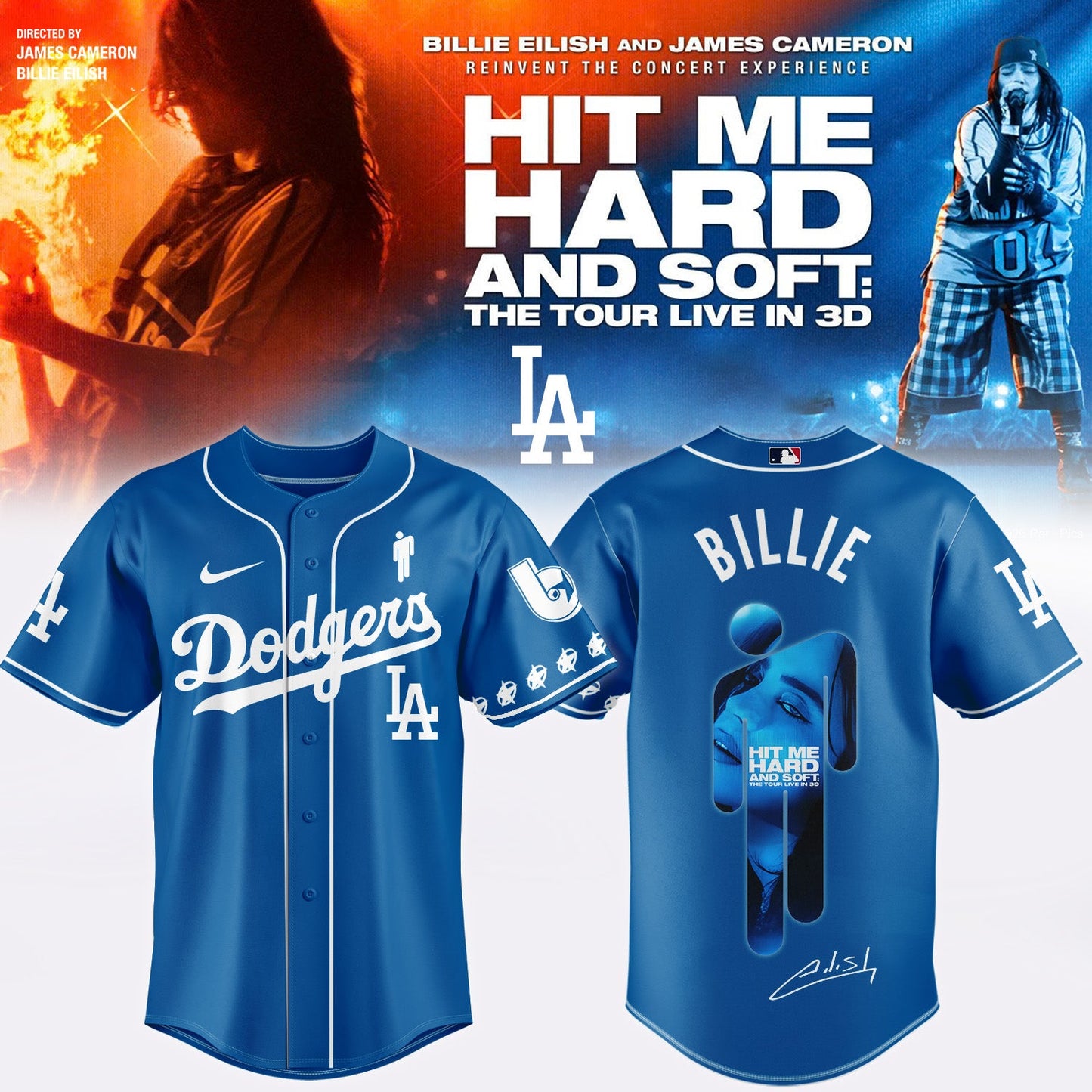 .Baseball x Billie Eilish HIT ME HARD AND SOFT: THE TOUR Jersey 5