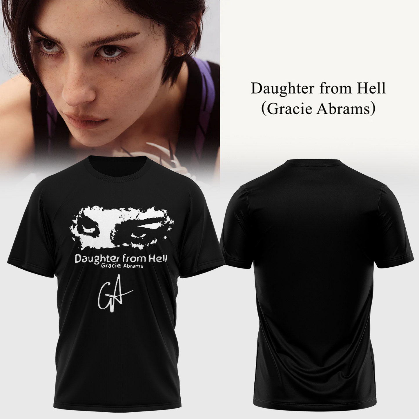 Gracie Abrams Daughter from Hell Signed TShirt