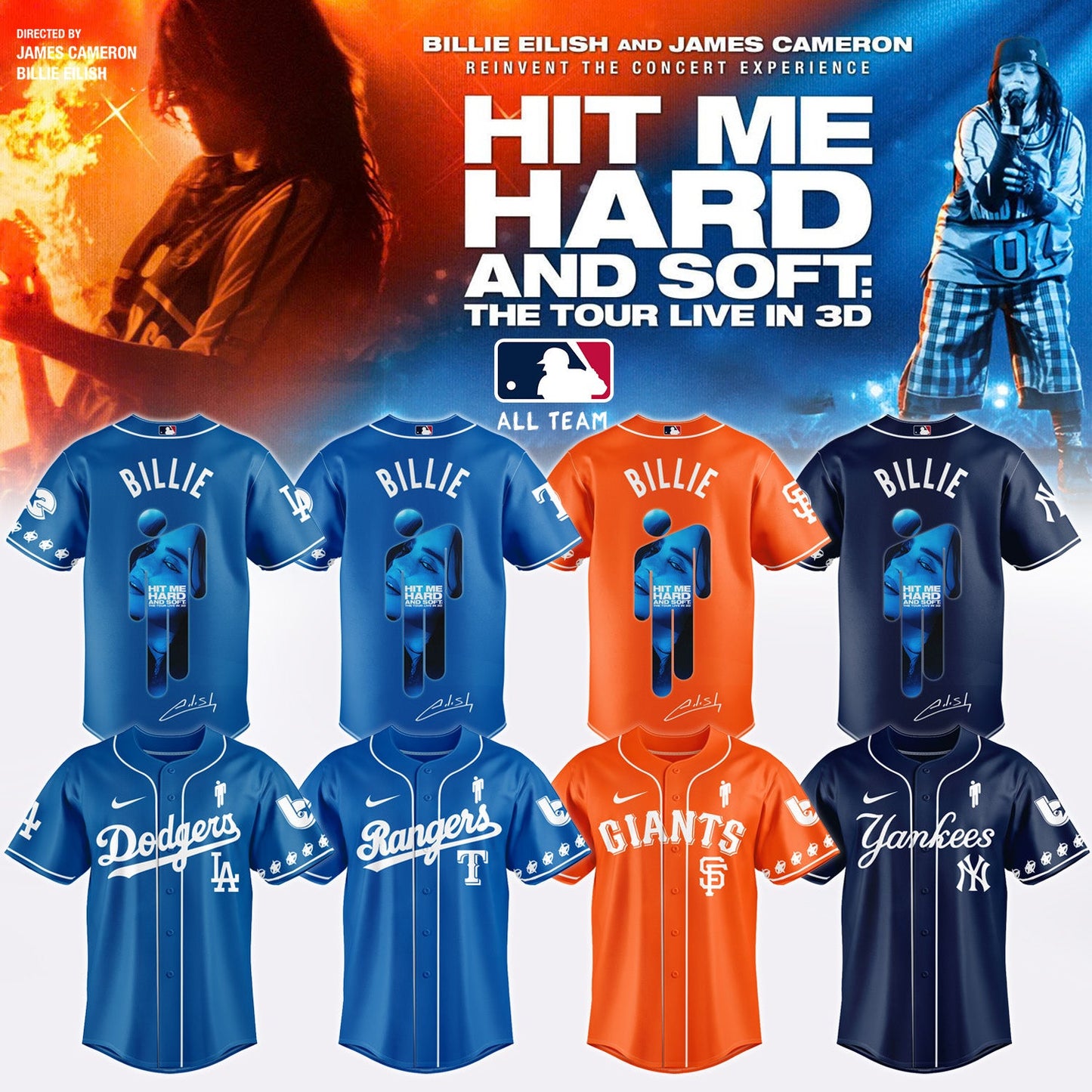 .Baseball x Billie Eilish HIT ME HARD AND SOFT: THE TOUR Jersey 5