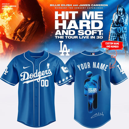 .Baseball x Billie Eilish HIT ME HARD AND SOFT: THE TOUR Jersey 8 (Custom Name & Number)