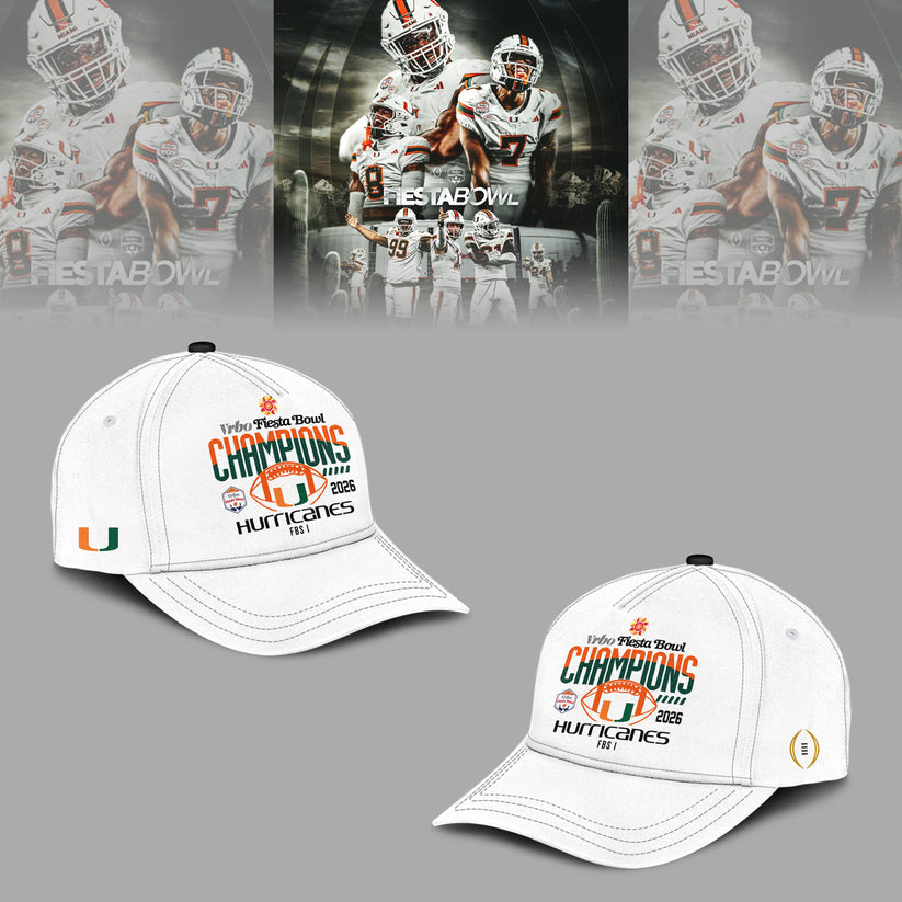 Miami Hurricanes College Football Playoff 2025 Fiesta Bowl Champions Combo T-Shirt