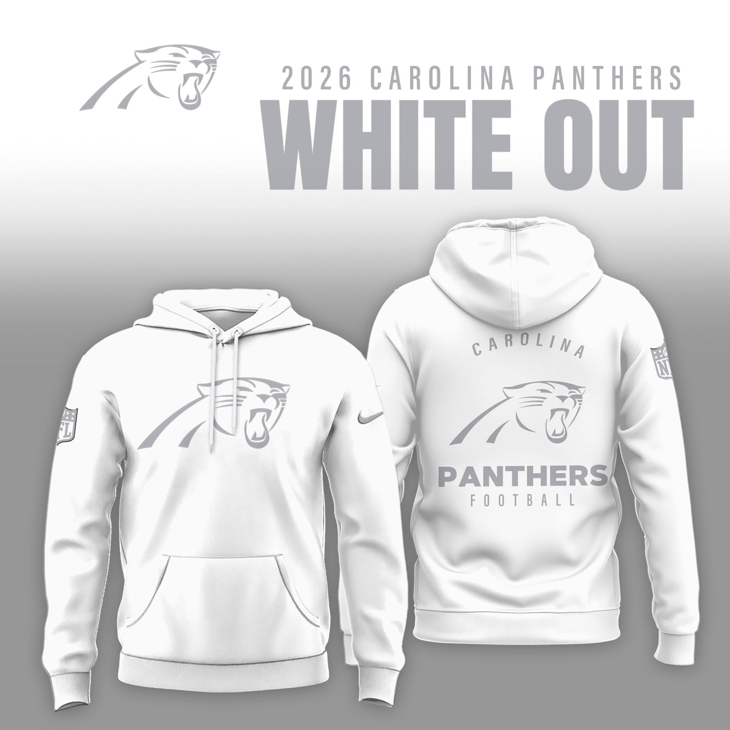 Carolina Panthers 2026 White Out Limited Edition Hoodie