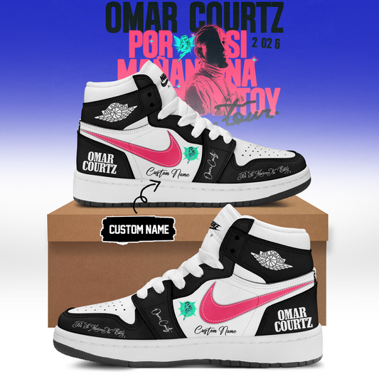 ,,Omar Courtz “Por Si Mañana No Estoy” World Tour 2026 Signed – Shoes 1-1