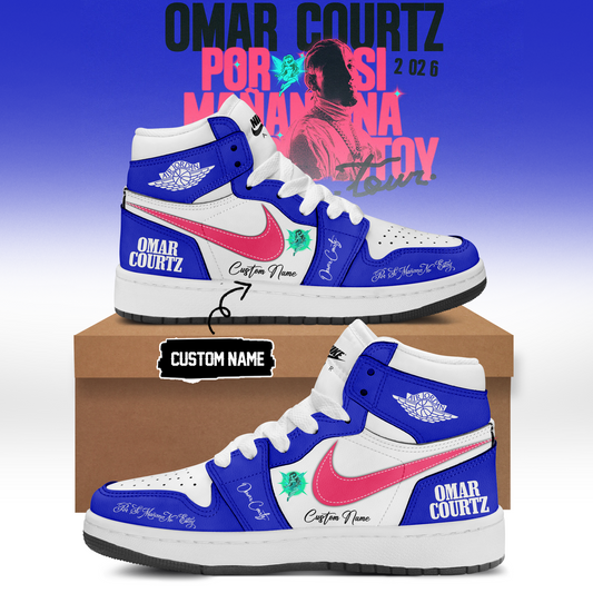 ,,Omar Courtz “Por Si Mañana No Estoy” World Tour 2026 Signed – Shoes 1-3