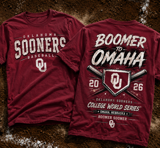 Oklahoma Sooners Baseball 2026 NCAA Baseball Men’s College World Series OMAHA Tshirt