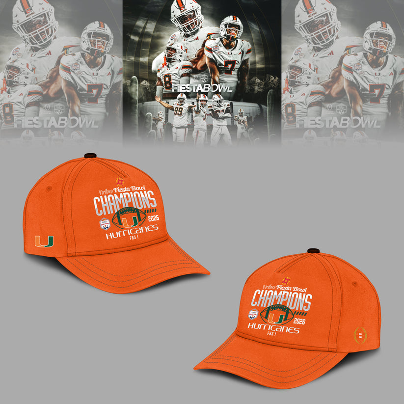 Miami Hurricanes College Football Playoff 2025 Fiesta Bowl Champions Combo T-Shirt