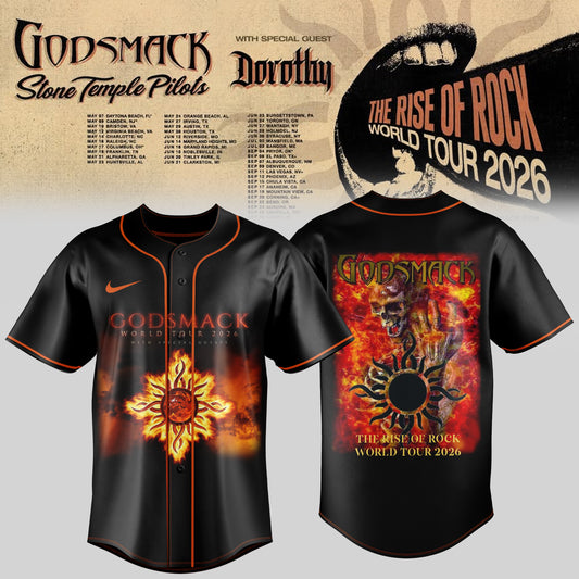 _GODSMACK – THE RISE OF ROCK WORLD TOUR 2026 JERSEY